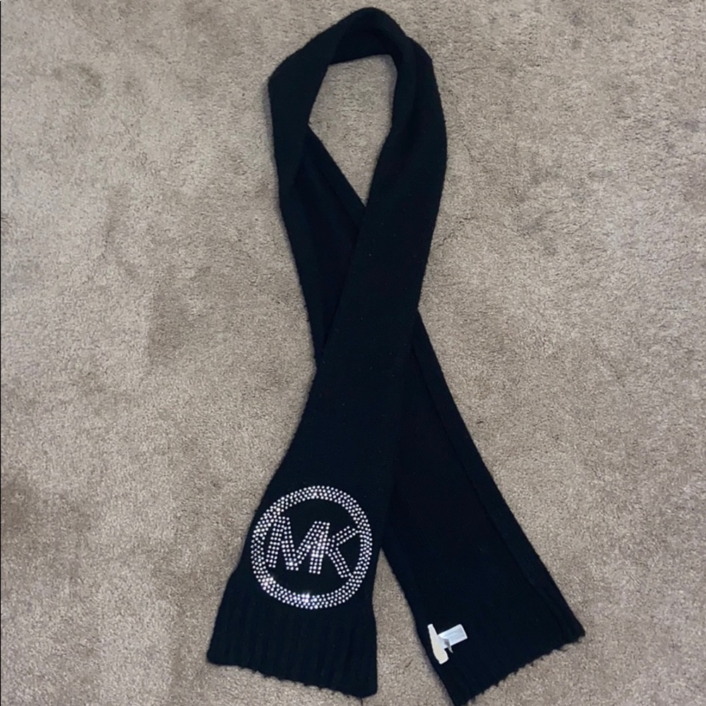 Michael Kors Black/Silver Rhinestone Scarf